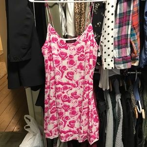 Nasty Gal Rose Print Slip Dress